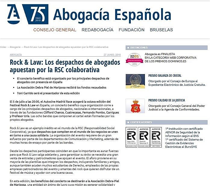 Rock & Law: Los despachos de abogados apuestan por la RSC colaborativa